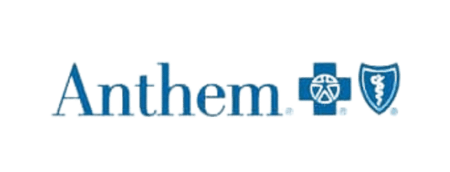 Anthem health insurance logo with a blue cross and shield symbol representing health and medical coverage.